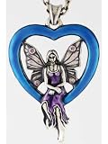 Blue Heart Fairy Necklace