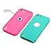 Bastex Heavy Duty Hybrid Case for Apple Ipod Touch 5 - Hot Pink Soft Silicone Cover Surrounded by Hard Teal Shell ***INCLUDES SCREEN PROTECTOR AND STYLUS***