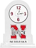 Nebraska Cornhuskers Acrylic Desk Clock