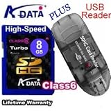 A-DATA 8GB Turbo SDHC Combo Kit With Card Reader