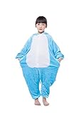 Newcosplay Children Unisex Pajamas Kids Animal Costume Cosplay Sleeping Wear (125, Blue Elephant)