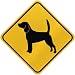beagle28 - ONLY BEAGLE CROSSING SIGN DOG