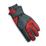 Winter Warm-Up - Boys Ski Gloves, Charcoal, Red