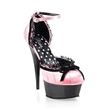 Delight-676, 5 3/4" Stiletto Heel D'orsay Style Platform Sandal: Size 7