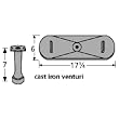 Oval Single Cast Iron Burner Straight Venturi
