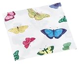 Caspari Papillon Set of 20 Paper Cocktail Napkin, Pearl