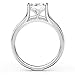 Metal Factory Sz 6 Sterling Silver 2Pcs 925 CZ Cubic Zirconia Engagement Wedding Band Ring Insert Set