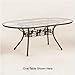 Barbados Motif Glass Top Dining Table Size: 42