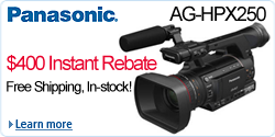 Panasonic AG-HPX250 1/3 inch 2.2 megapixel P2 Handheld Camcorder
