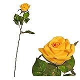 Review i-koncepts Ltd  / Half Open Rose - Yellow - Artificial Flower