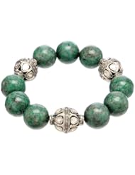 Rose Cut Diamond Beads Cord Bracelet Silver Handmade Jewelry