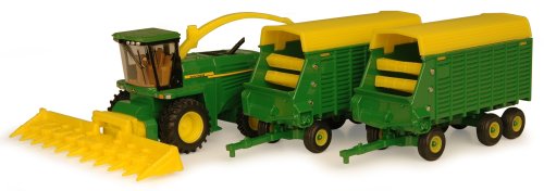 Learning Curve Brands John Deere - 1:64 Forage Harvester with Wagons images