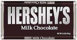 Hershey's Milk Chocolate Bar, 4.4-Ounce Bars (Pack of 12)