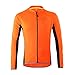 ARSUXEO Outdoor Sports Men's Cycling Jersey Long Sleeves Bike Bicycle MTB Shirts 6022 Orange Size XX-Large