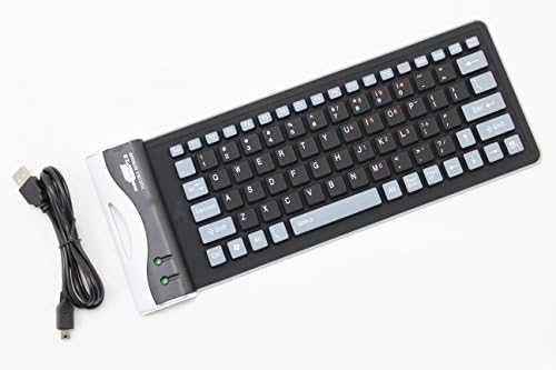 Lianzhi Foldable Silicone Keyboard USB Cable Soft Silicone Waterproof Computer Desktop (84 keys) Keyboard Black