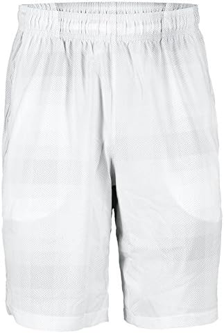 Men`s Blur Plaid Stretch Woven 10 Inch Tennis Short