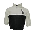 MLB Chicago White Sox Baby / Infant Athletic Zip-Up Coat / Jacket with Embroidered Logo - Grey & Black (Size: 6/9)