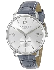 Akribos XXIV Womens AK658GY Essential Analog Display Japanese Quartz Grey Watch