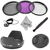 Essential 67MM Filter Accessory Kit for DSLR Cameras - Includes: Filter Kit (UV, Polarizer, Fluorescent) + Tulip Flower Lens Hood + Center-Pinch Lens Cap w/ Cap Keeper + Lens Cleaning Pen + Premium MagicFiber Microfiber Cleaning Cloth