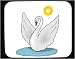 Mouse Pad with goose, swan, bird, lake