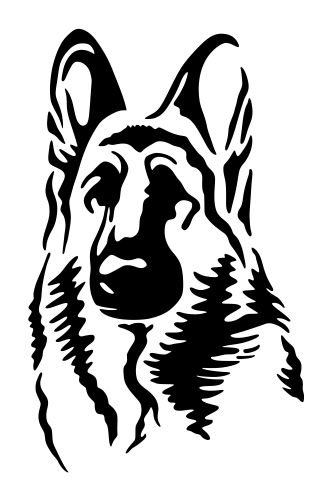 German Shepherd Head Vinyl Decal Sticker