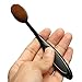 SHEENROAD Oval Makeup Brush Cosmetic Foundation Cream Powder Blush Brush (Black)