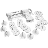 Cuisinart CTG-00-CP Cookie Press with 18 Discs and 6 Decorating Tips, White