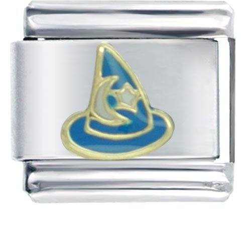 Childrens Toyshop  Jewelry : Animal Disney Gold Sorceror Hat Licensed Italian Charms Bracelet Link