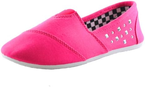 Club Canvas 123-18 Ballet-Flats, Fuchsia Canvas, 9