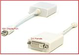 PTC Premium Mini-DisplayPort Male to DVI Female Adapter Cable - 6 inches for Macbook, Macbook Pro, Macbook Air