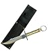 GOLD SURVIVAL KNIFE with KEYCHAIN