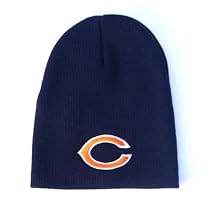 Chicago Bears Classic Knit Beanie in Navy with Embroidered Logo (Officially Licensed NFL Apparel)