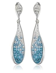 Carnevale Sterling Silver Tear Drop Earrings with Swarovski Elements