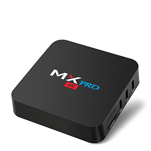 QacQoc MX Pro Android TV Box Amlogic S905 Chipset Kodi 16.0 [1G/8G] Full Loaded Android 5.1 Lollipop OS TV Box Quad Core 4K Google Streaming Media Players with WiFi HDMI DLNA
