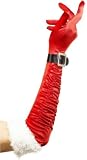 Long Sexy Santa Gloves with Buckle
