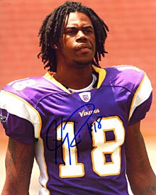 Sidney Rice Autographed / Signed Minnesota Vikings 8x10 Photo