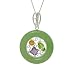 Sterling Silver Green Jade, Amethyst, Citrine and Peridot Circle Pendant on Chain, 18" image 1