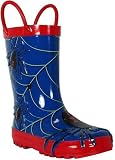 Kid's Blue Spider Rubber Rain Boots