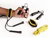 Golds Gym Travel Resistance Building Pack - Wrist Weights, Skipping Rope & Resistance Tubes