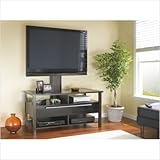 Infuse 3-in-1 Flat Panel TV Stand in Espresso / High Gloss Black