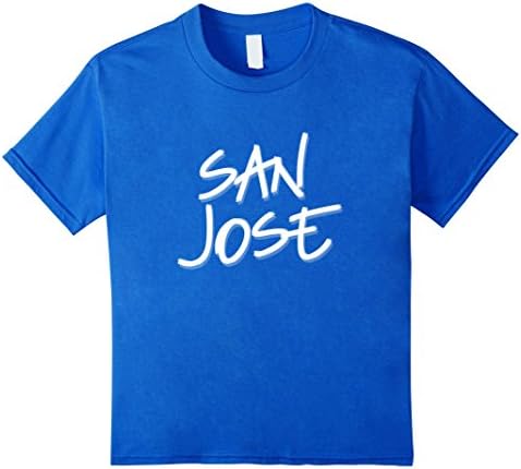 Kids San Jose California Art Hand Lettered T Shirt 10 Royal Blue