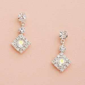 Austrian Crystal Earrings with AB Swarovski Crystal