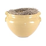 Nu-Dell Fiberglass Floor Pot For Artifical Trees 16 Inch Diameter Ash Spani ....