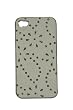 White Flower Bling Shimmer iPhone 4S Case (Compatible with Apple iPhone 4S, iPhone 4)