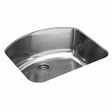 American Standard 7501.000.075 Culinaire 25-Inch Undercounter Mount Single Bowl Kitchen Sink, Stainless Steel