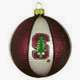 Stanford Cardinal 3.5" Glass Basketball Ornament