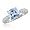 Cushion Natural Aquamarine and Diamond Ring in 14k White Gold (H, SI2, 1.30 cttw) Certificate of Authenticity