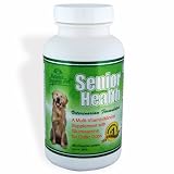 41C0fHY%2BoeL. SL160  Natures Organic Pet Senior Health Multi Vitamin/Mineral Supplement with Glucosamine for Older Dogs, 60 Tablets