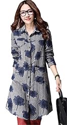 Sweater Spring Winter Vintage Cotton/Linen  Dress