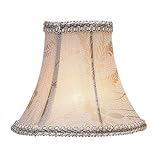 Livex Lighting S218, Traditional Silk Bell Shaped Chandelier Clip On Lamp Shades, Taupe, B1513